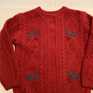Primark Red Cardigan with Embroidered Accents
